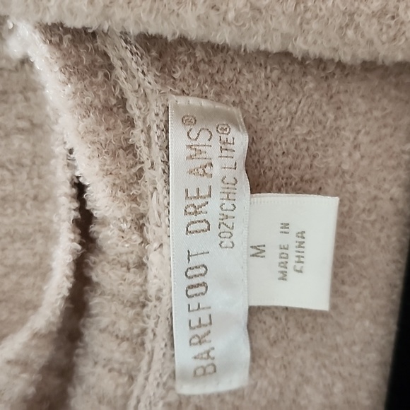 Barefoot Dreams Cozy Chic Lite Circle Cardi In Tan EUC - Picture 4 of 4